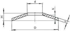 Disc spring 23x12.2x1.00x1.60