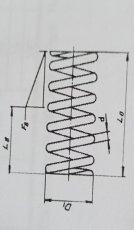 Pružina tlačná 2,8x27,4x40x5,5 - materiál VDSiCr